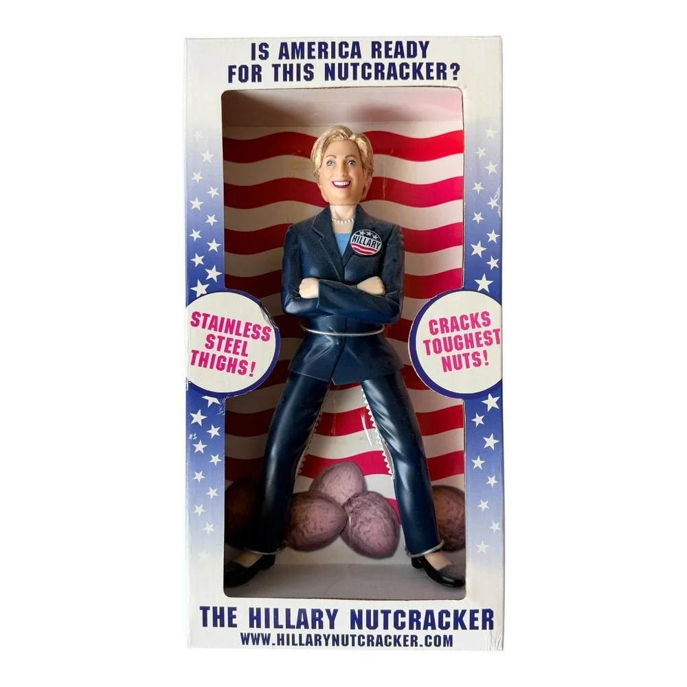 Y2K Hillary Clinton Nutcracker Novelty Collectible Political Gag Gift NIB‎ 2007